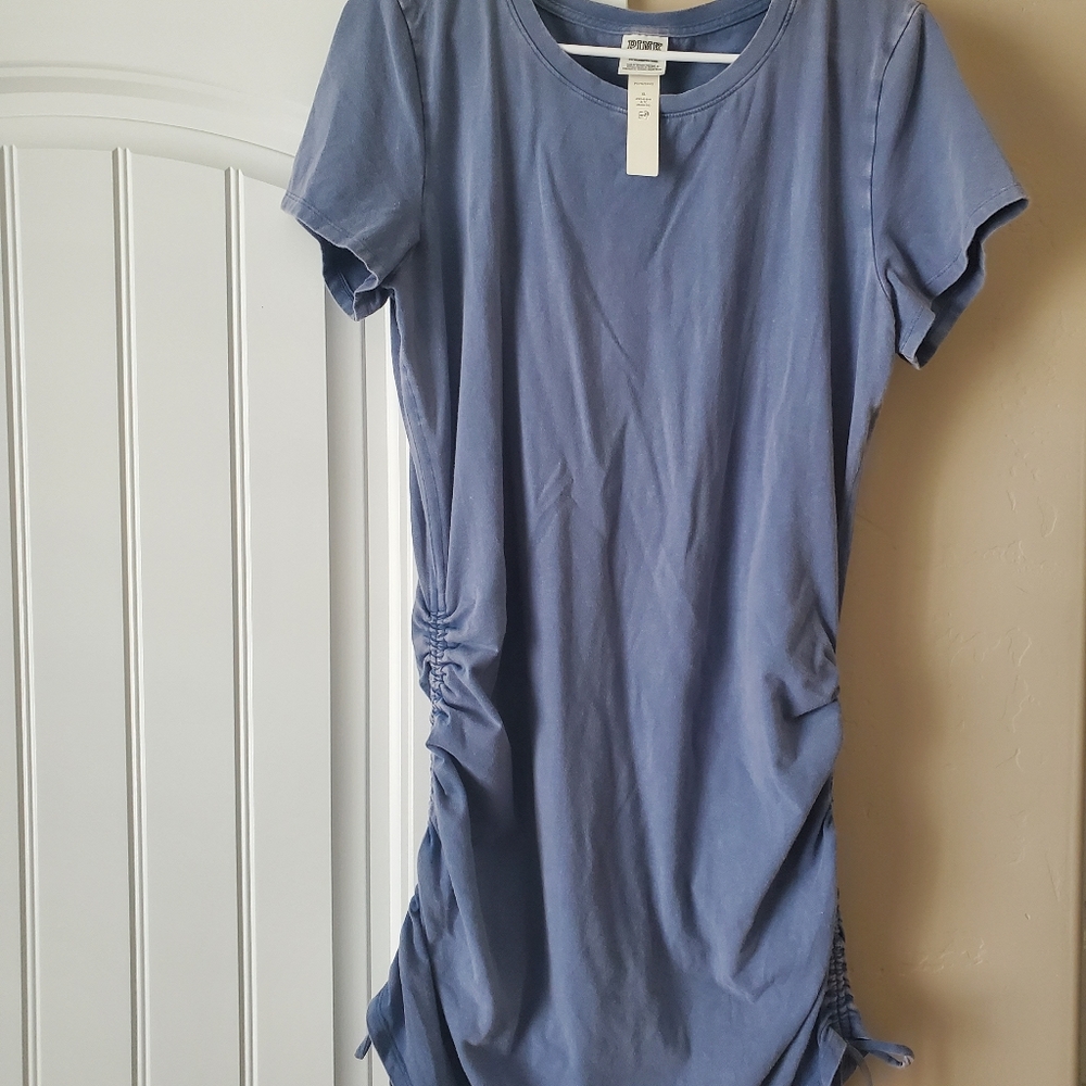 COPY - Pink brand side ruched dress